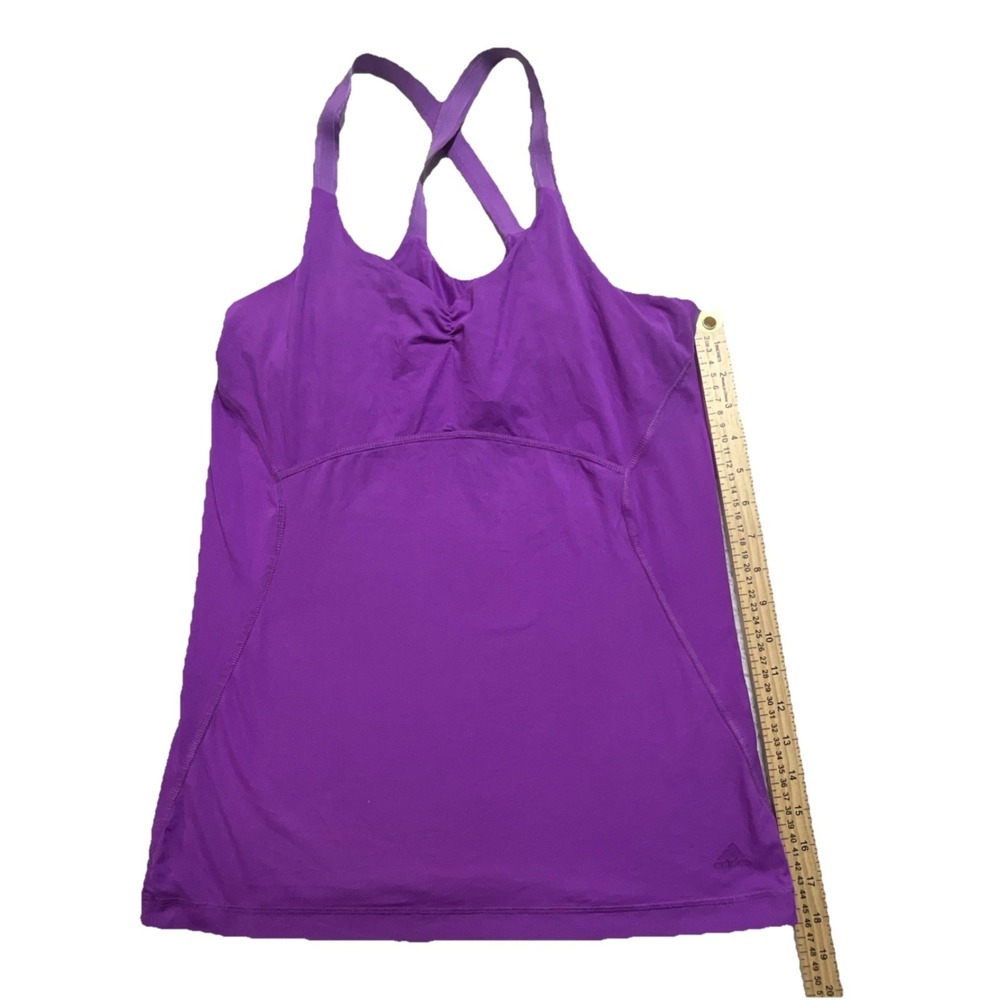 adidas Women's Purple Climalite Breathable Racerback Tank Top M - Picture 3 of 6